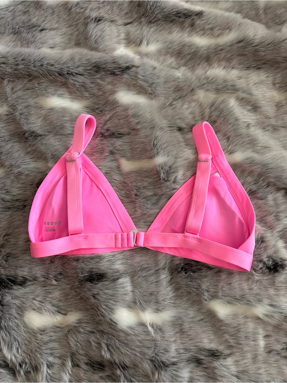 One One Swimwear Bikini Kameron pink bikini top sz XL - Picture 3 of 4
